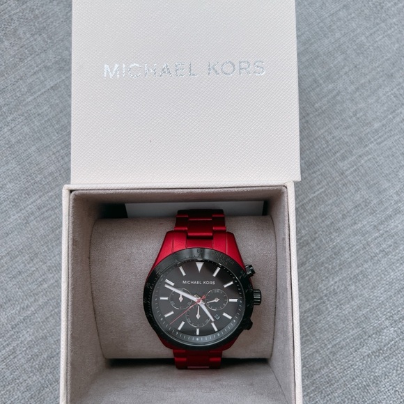 Michael Kors Watch Red Stainless Steel - Picture 5 of 14